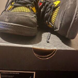 Jordan Black and Yellow High-Top Sneakers